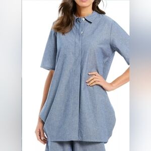 Bryn Walker Tunic in Chambray M Medium Dress Top Euc
